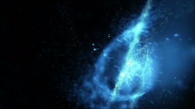 4 k arka plan parçacık ve aydınlatma etkisi yüzen ve karanlık akışına ve işlenmiş tahıl