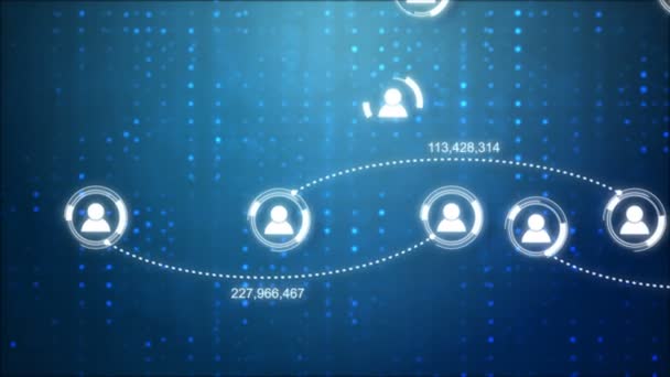 Network Security Koncept Abstrakt Bakgrund Lås Pad Hexagon Form Med — Stockvideo