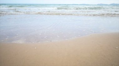Yavaş hareket doğal manzara doğa deniz dalga Coast Beach taş ve kaya yaz tatil konsepti için