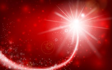 Kar zemine düşen ve kış kutlama promosyon ve Noel için mavi arka plan üzerinde kopya alanı ve vektör çizim ile aydınlatma kış kar tanesi