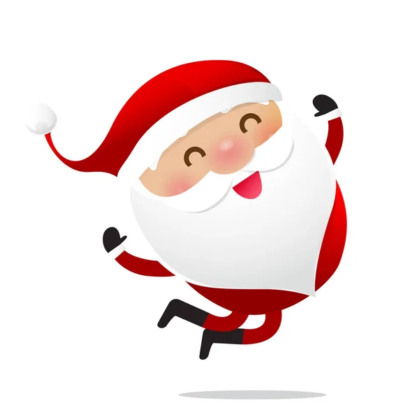 Mutlu Noel Karakter Whire Arka Plan Vektör Çizim Eps10 Üzerinde — Stok Vektör