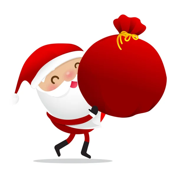 圣诞快乐字符圣诞老人动画片查出的牢骚满腹背景向量例证 Eps10 — 图库矢量图片