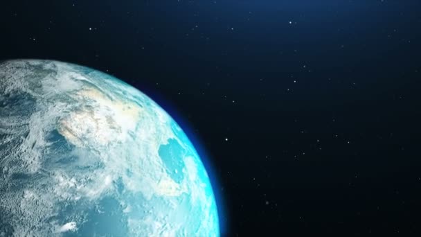 3D Rendu globe tournant et orbite dans l'univers avec effet d'éclairage et grain sombre traité source d'image de carte du monde de la NASA 