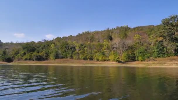 Barco Vista Vela Movendo Rio Grande — Vídeo de Stock