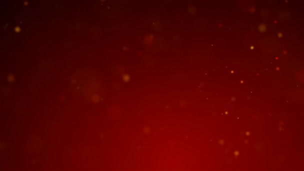 Fundo Abstrato Vermelho Escuro Com Partículas Borrão Efeito Iluminação Com — Vídeo de Stock