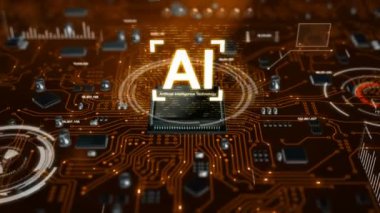 Sığ alan derinliği koyu ve tane işlenmiş teknoloji konsepti için soyut arka plan devresi elektronik hattı