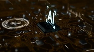 Sığ alan derinliği koyu ve tane işlenmiş teknoloji konsepti için soyut arka plan devresi elektronik hattı