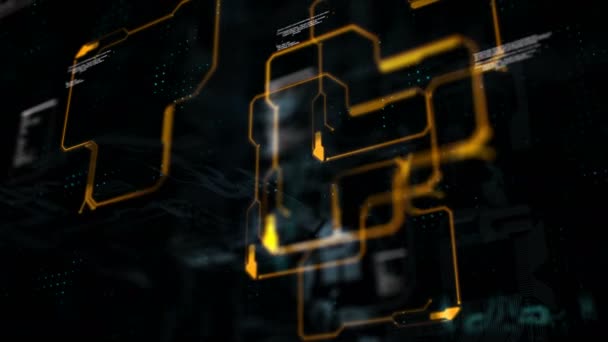 Abstract Achtergrond Circuit Elektronische Lijn Voor Technologie Concept Met Ondiepe — Stockvideo