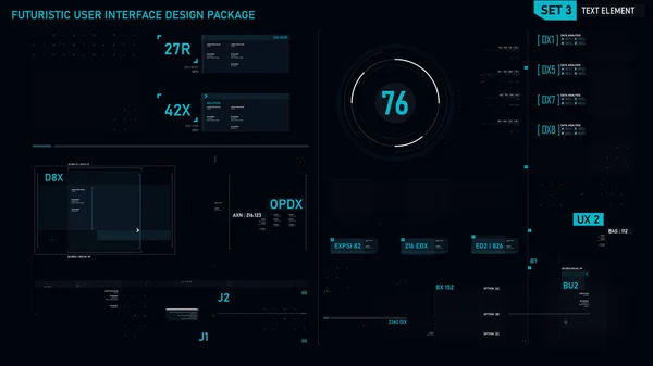 Futuristische User Interface Design element set 03 — Stockvector