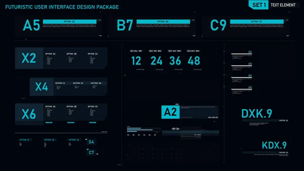 Futuristische User Interface Design element set 01 — Stockvector