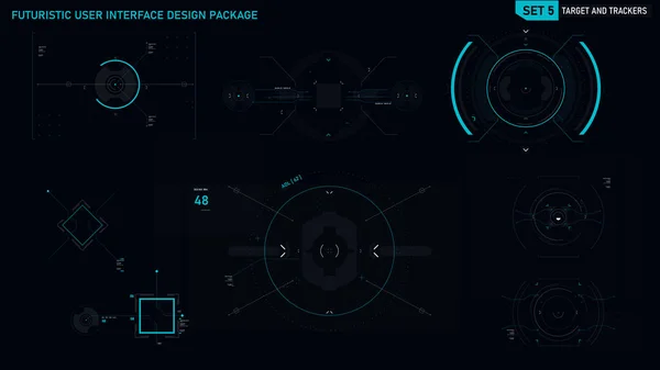 Futuristische User Interface Design element set 05 — Stockvector