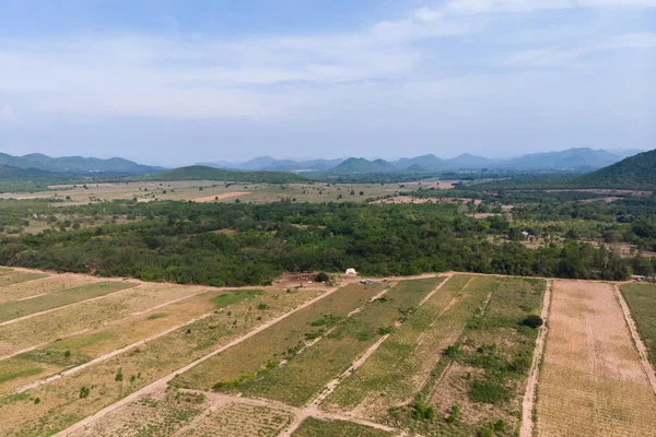 Drone tiro vista aérea paisaje escénico de la agricultura granja agai —  Fotos de Stock