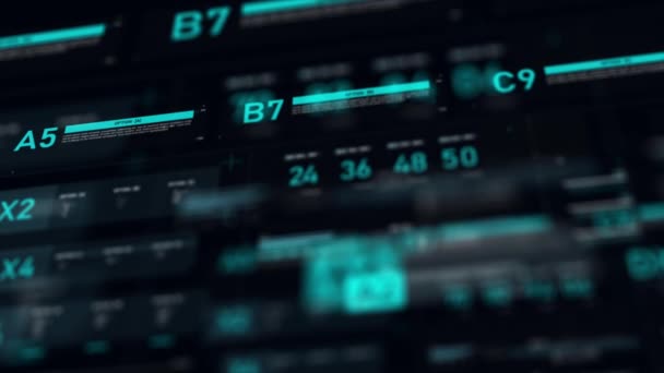 Futuristiskt Användargränssnitt Hud Gui Digitalt Text Nummer Element För Cyberteknik — Stockvideo