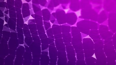 Soyut arka plan Fütüristik nokta noktası ve ağ siber teknoloji kavramı için bağlantı hattı alan koyu ve tahıl işlenmiş sığ derinliği ile