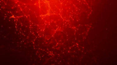 Soyut arka plan Fütüristik nokta noktası ve ağ siber teknoloji kavramı için bağlantı hattı alan koyu ve tahıl işlenmiş sığ derinliği ile