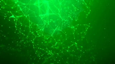 Soyut arka plan Fütüristik nokta noktası ve ağ siber teknoloji kavramı için bağlantı hattı alan koyu ve tahıl işlenmiş sığ derinliği ile