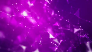 Soyut arka plan Fütüristik nokta noktası ve ağ siber teknoloji kavramı için bağlantı hattı alan koyu ve tahıl işlenmiş sığ derinliği ile