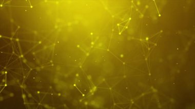 Soyut arka plan Fütüristik nokta noktası ve ağ siber teknoloji kavramı için bağlantı hattı alan koyu ve tahıl işlenmiş sığ derinliği ile