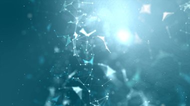 Soyut arka plan Nokta ve siber teknoloji fu için hat bağlantı