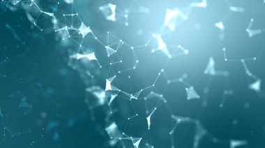 Soyut arka plan Nokta ve siber teknoloji fu için hat bağlantı