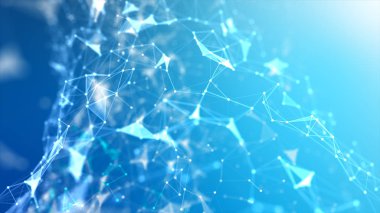 Soyut arka plan Nokta ve siber teknoloji fu için hat bağlantı