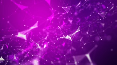 Soyut arka plan Nokta ve siber teknoloji fu için hat bağlantı