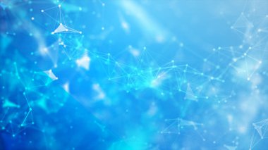 Soyut arka plan Nokta ve siber teknoloji fu için hat bağlantı