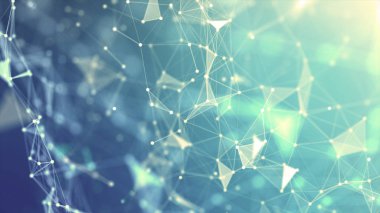 Soyut arka plan Nokta ve siber teknoloji fu için hat bağlantı