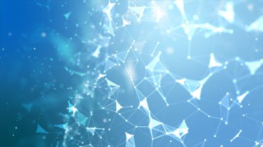 Soyut arka plan Nokta ve siber teknoloji fu için hat bağlantı