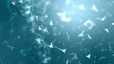 Soyut arka plan Nokta ve siber teknoloji fu için hat bağlantı