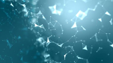 Soyut arka plan Nokta ve siber teknoloji fu için hat bağlantı