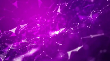 Soyut arka plan Fütüristik nokta noktası ve ağ siber teknoloji kavramı için bağlantı hattı alan koyu ve tahıl işlenmiş sığ derinliği ile