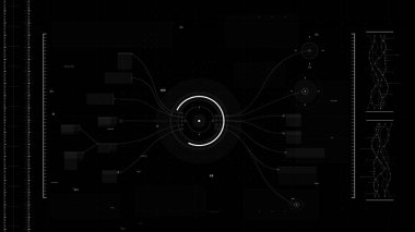 Fütüristik kullanıcı arabirimi tasarım elemanı Video kaplama 015