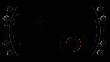 Fütüristik kullanıcı arabirimi tasarım elemanı Video kaplama 005