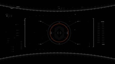 Fütüristik kullanıcı arabirimi tasarım öğesi Video kaplama 009
