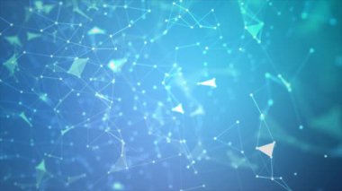 3d özet arkaplan noktası ve siber fütüristik veri ağı kavramı için koyu ve tahıl işlemeli bir bağlantı hattı oluştur 