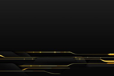 Koyu ve siyah 003 ile soyut arka plan altın çizgi