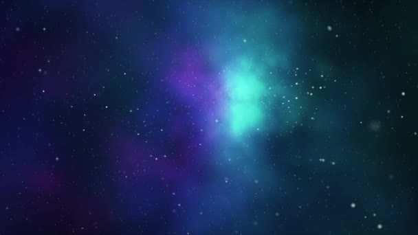 Resumo Fundo Voando Passar Pela Forma Leitosa Galáxia Com Estrelas — Vídeo de Stock