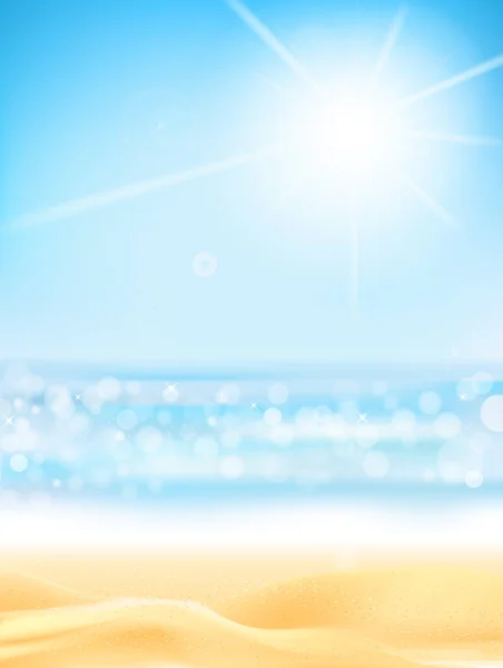 Абстрактный Фон Концепции Летнего Отдыха Пляж Голубом Фоне Неба Векторная — стоковый вектор