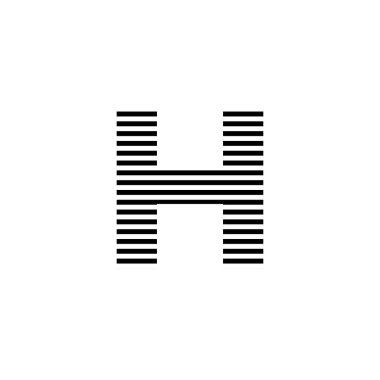 İlk harf soyut yatay çizgi logo vektörü