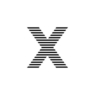 İlk harf soyut yatay çizgi logo vektörü