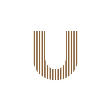 İlk harf soyut dikey çizgi logo vektörü