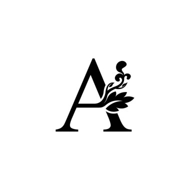 İlk harf lüks süs siyah rengi