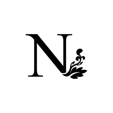 İlk harf lüks süs siyah rengi