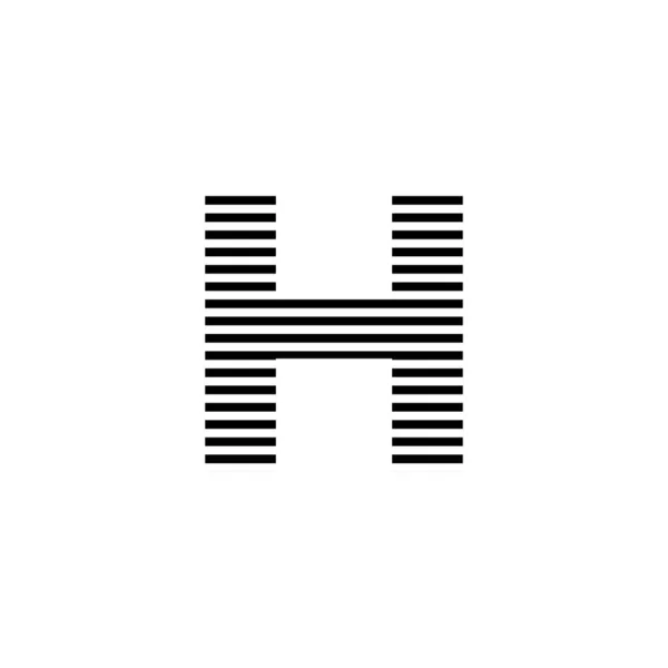 Lettre Initiale Abstrait Ligne Horizontale Logo Vecteur — Image vectorielle