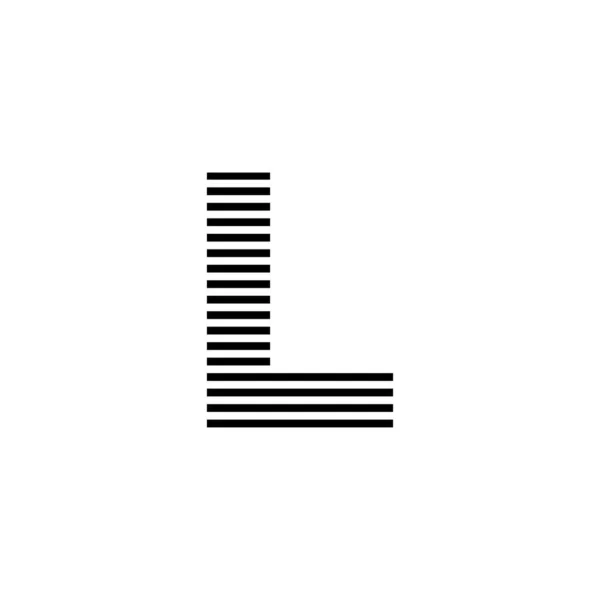 Lettre Initiale Abstrait Ligne Horizontale Logo Vecteur — Image vectorielle