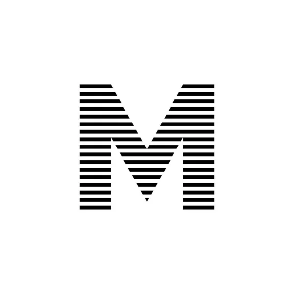 Carta Inicial Abstracta Línea Horizontal Logo Vector — Archivo Imágenes Vectoriales