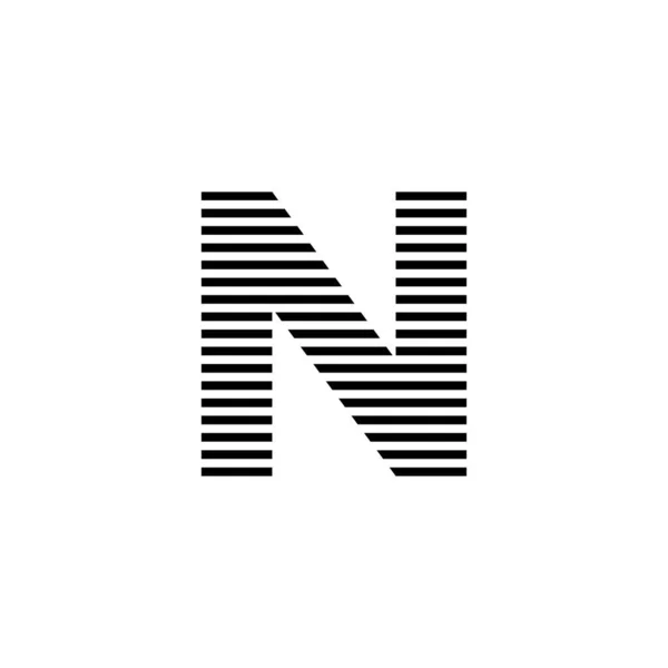 最初の文字抽象的な水平線のロゴベクトル — ストックベクタ