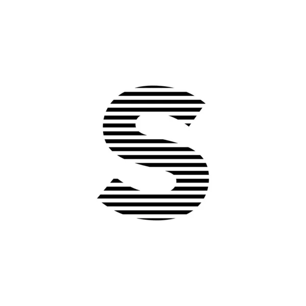 最初の文字抽象的な水平線のロゴベクトル — ストックベクタ
