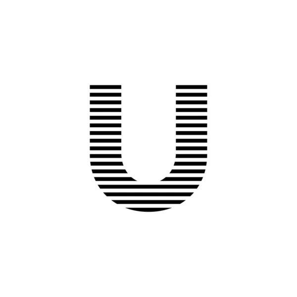 Carta Inicial Abstrato Linha Horizontal Logotipo Vetor —  Vetores de Stock